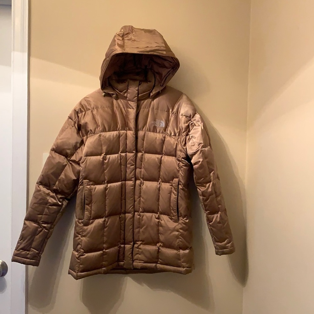 North Face women’s 3/4 hooded parka jacket